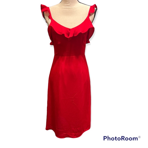 red cocktail dress forever 21 Forever 21 Women Red Wrap Cocktail Dress S Front Cutout